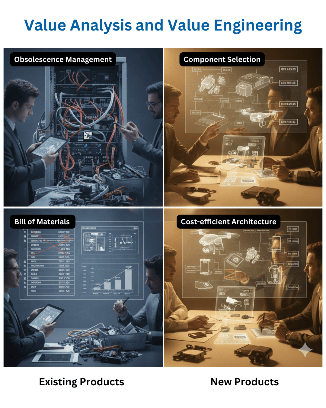Value analysis and value engineering process for product cost optimization